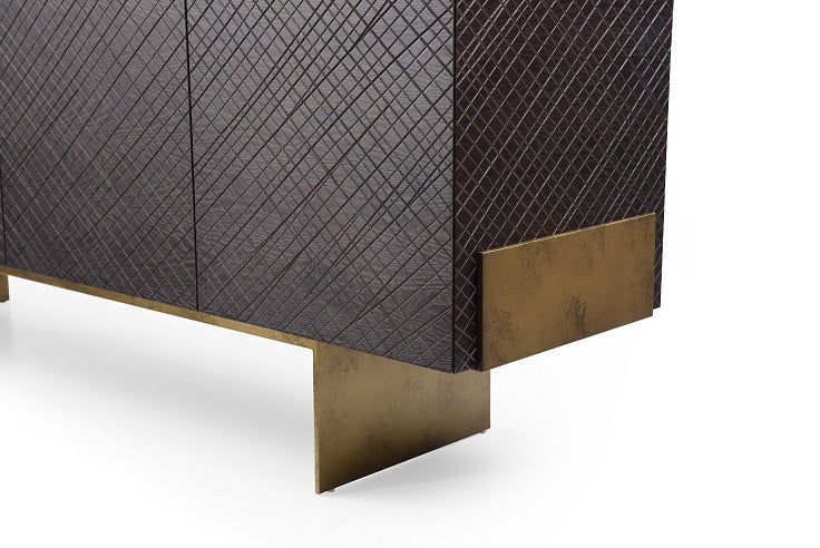Gerald- Modern Brown Ash and Antique Cooper Buffet by VIG Furniture - View 4