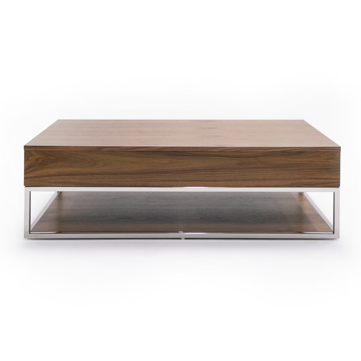 Heloise - Modern Walnut and Stainless Steel Coffee Table by VIG Furniture - View 3