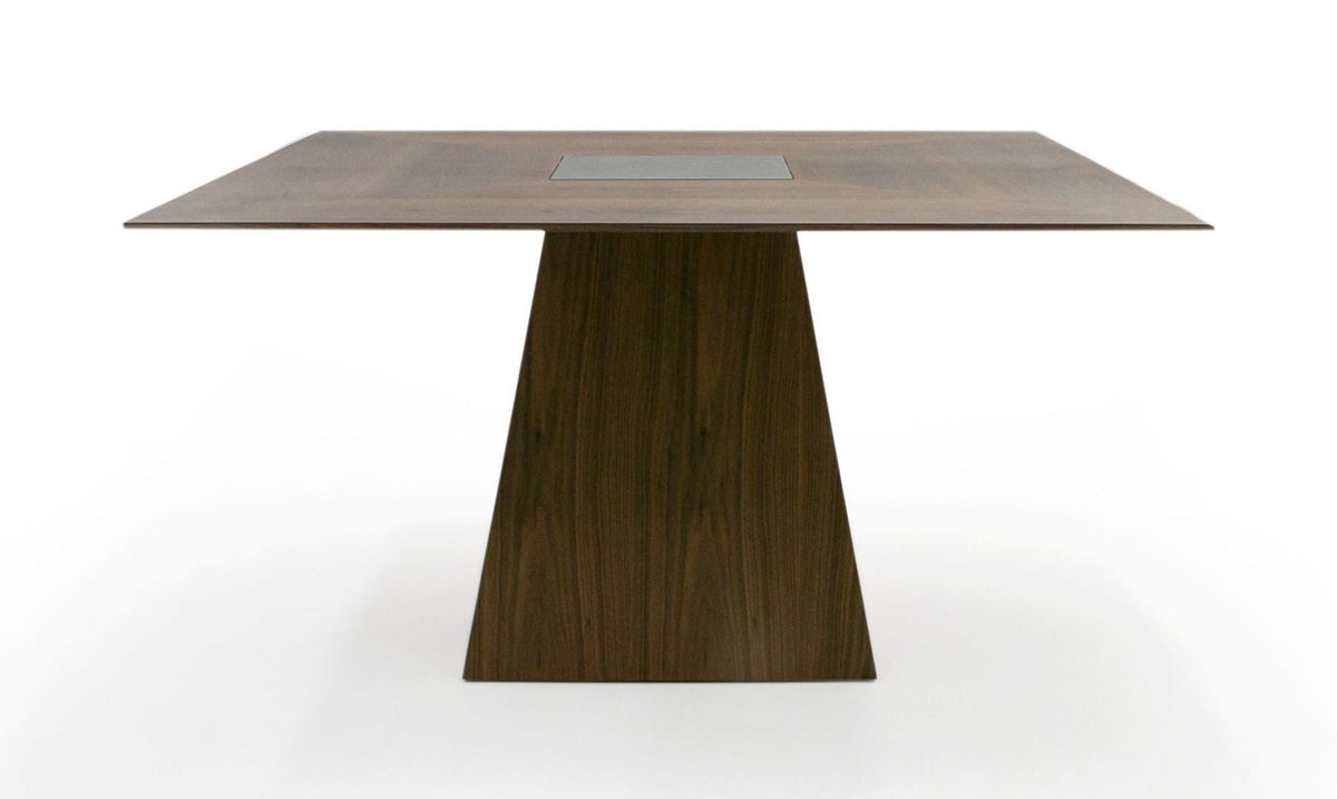 Cora- Modern Walnut and Black Tempered Glass Dining Table by VIG Furniture - View 10