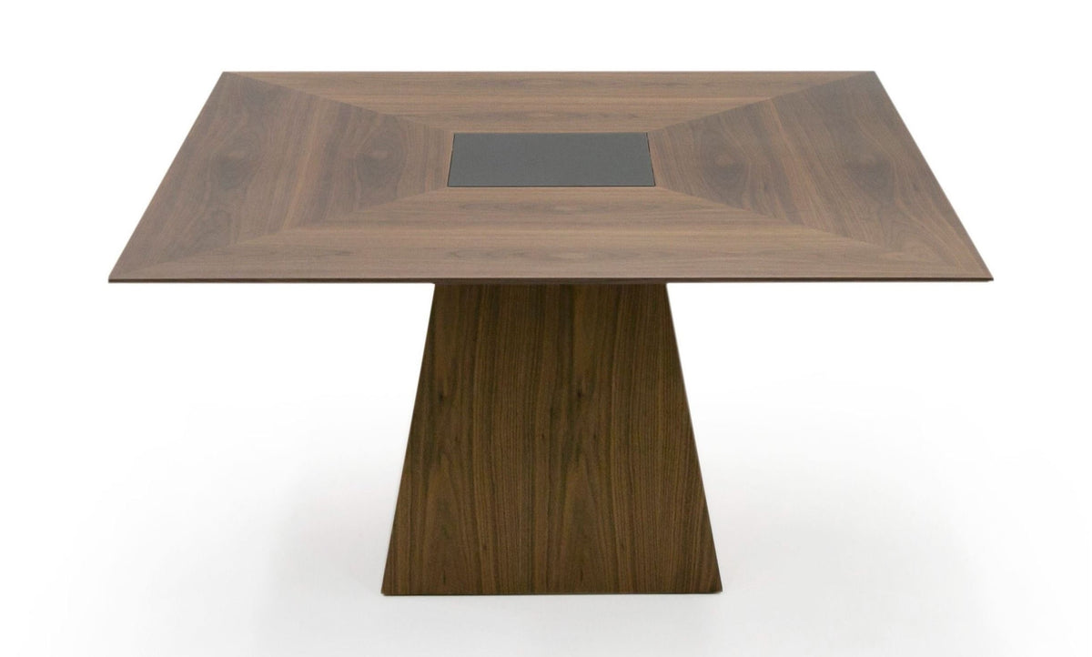 Cora- Modern Walnut and Black Tempered Glass Dining Table by VIG Furniture - View 11