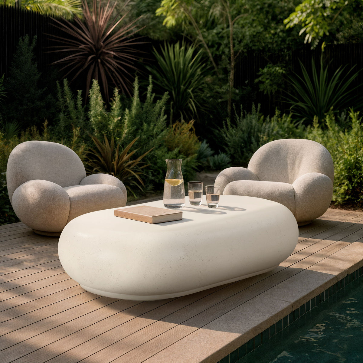 Pebble - Concrete And Fiberglass Coffee Table