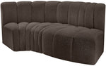 Arc - Boucle Fabric 3 Piece Modular L-Shaped Sofa