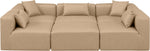 Cube - 6 Piece Modular Sectional - Tan
