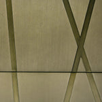 Nixa - Modern Beige Velvet + Brushed Bronze + Birch Bedroom Set-queen