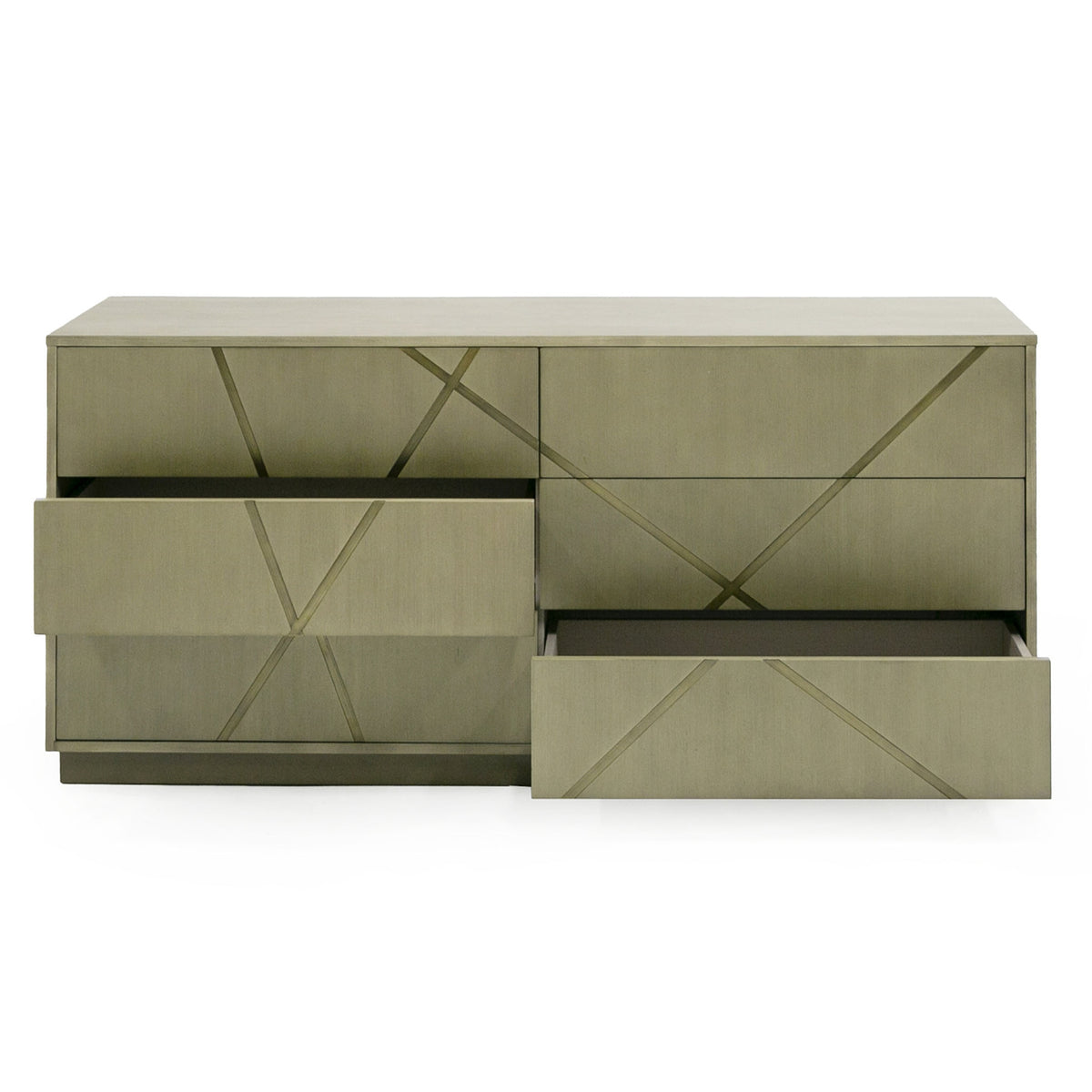 Nixa - Modern Wide Birch + Brushed Bronze Dresser by VIG Furniture - View 4