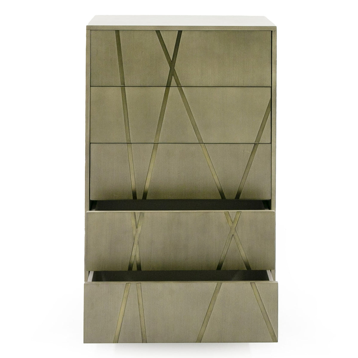 Nixa - Modern Wide Birch + Brushed Bronze Chest by VIG Furniture - View 4