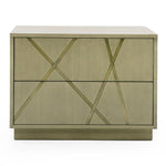 Nixa - Modern Wide Birch + Brushed Bronze Nightstand by VIG Furniture - View 1