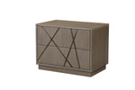 Nixa - Modern Beige Velvet + Brushed Bronze + Birch Bed + Nightstands-eastern by VIG Furniture - View 6