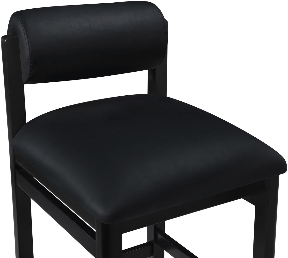 Roundhill - Faux Leather Counter Stool - Black Frame