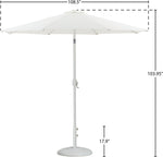 Fiji - Aluminum Patio Umbrella With Round White Base