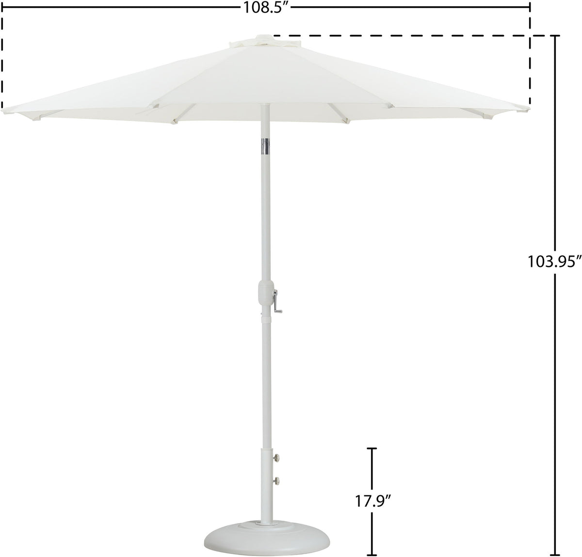 Fiji - Aluminum Patio Umbrella With Round White Base