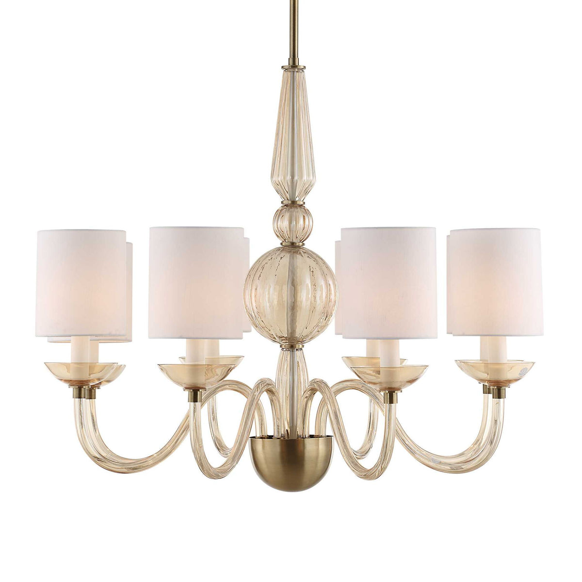 Palazzo - 8 Light Chandelier - Brass / Yellow