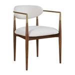 Moxie - Dining Arm Chair - Walnut / White