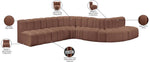 Arc - Faux Leather 7 Piece Modular Sofa
