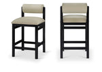 Roundhill - Faux Leather Counter Stool - Black Frame