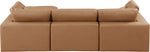 Comfy - 4 Piece Faux Leather Modular Sectional With Chaise