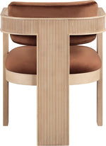 Sacha - Velvet Dining Chair With Natural Base (Set of 2)