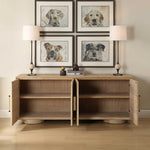 Evanston - 4 Door Natural Oak Cabinet - Woodtone