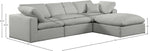 Comfy - 4 Piece Linen Fabric Modular Sectional With Chaise