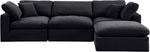 Comfy - 4 Piece Velvet Modular Sectional With Chaise
