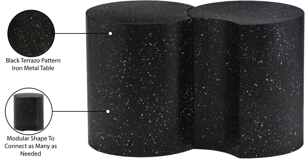 Dimple - 2 Piece Modular End Table - Terazzo Finish