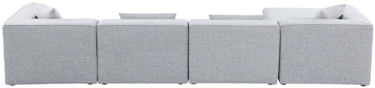 Cube - Linen 5 Piece Modular Sectional With Chaise