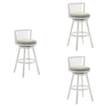 Harper - 30" Amber Glow Bar Height Rubberwood Swivel Barstool