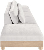 Turin - Chenille Fabric Upholstered Modular Sectional - White