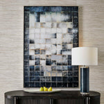 Graphs - Hand Painted Canvas - Blue / Gold / Gray