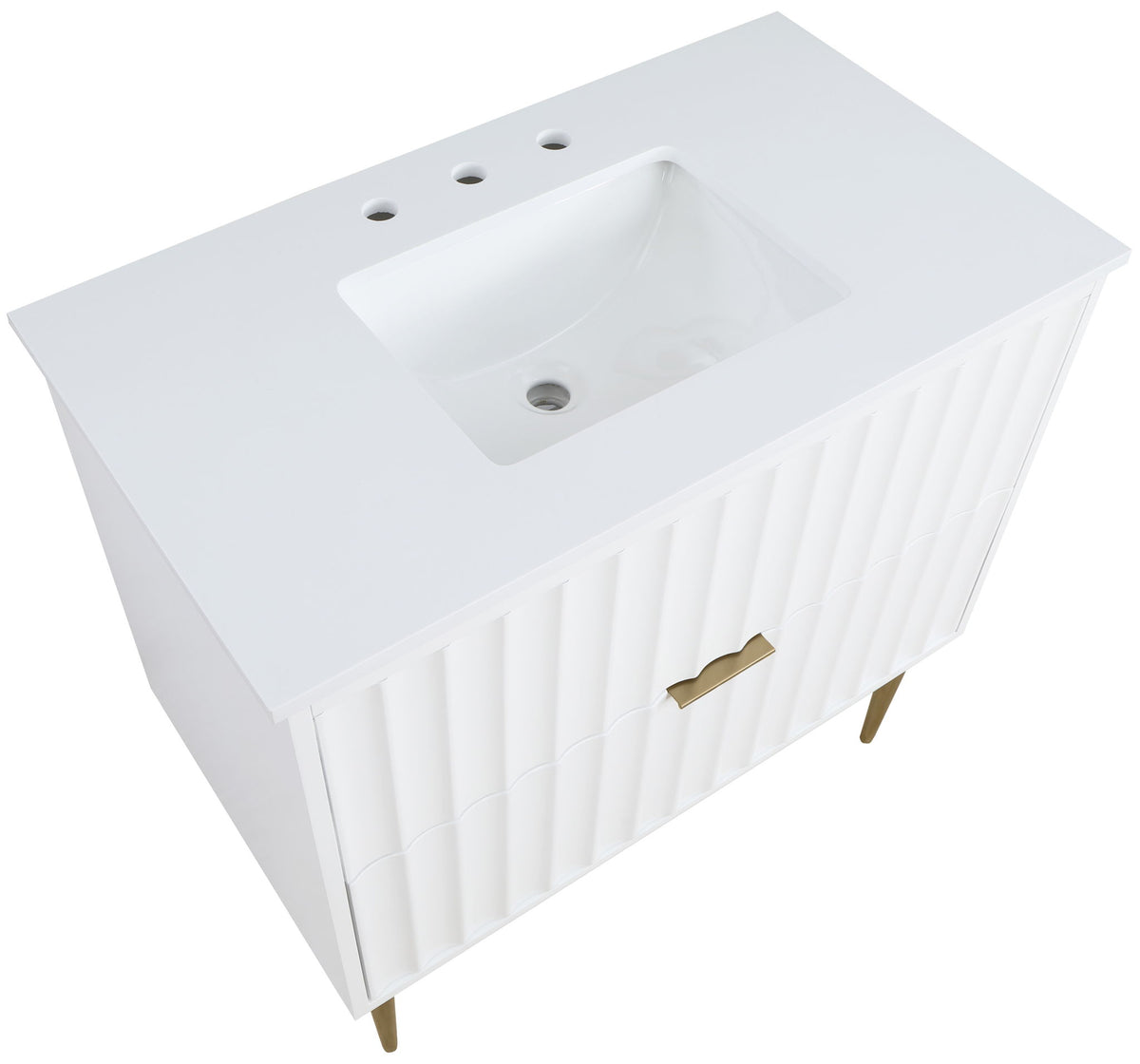 Modernist - Bathroom Vanity With Gold Legs