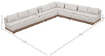 Solace - Olefin 5 Piece Outdoor Patio Modular Sectional