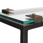 Averona - Glass Top Accent Table - Bronze