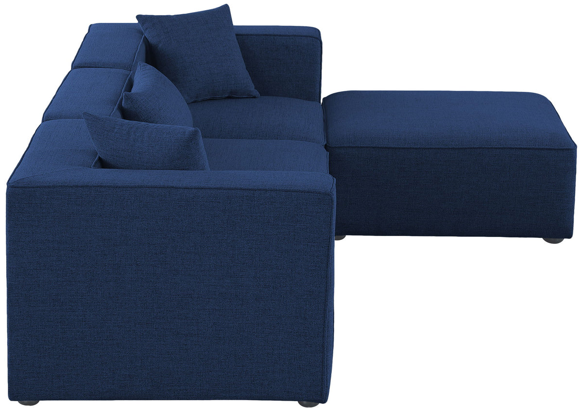 Cube - Linen 4 Piece Modular Sectional With Chaise