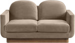 Diviento - Velvet Performance Fabric Upholstered Loveseat