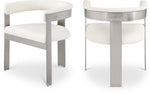Romeo - Faux Leather Dining Chair With Silver Base (Set of 2)