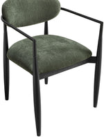 Riccio - Fabric Dining Arm Chair (Set of 2) - Black Frame