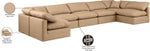 Indulge - Faux Leather 7 Piece Modular U-Shaped Sectional - Tan