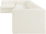 Rummi - Velvet Performance Fabric Upholstered 8 Piece Modular Sectional, L-Shaped (Right)