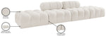 Ames - 4 Piece Boucle Upholstered Modular Sofa With 2 Backless Seats