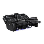 Glory Furniture - Sensa - Power Reclining Loveseat With Bluetooth Speaker And LED Belt