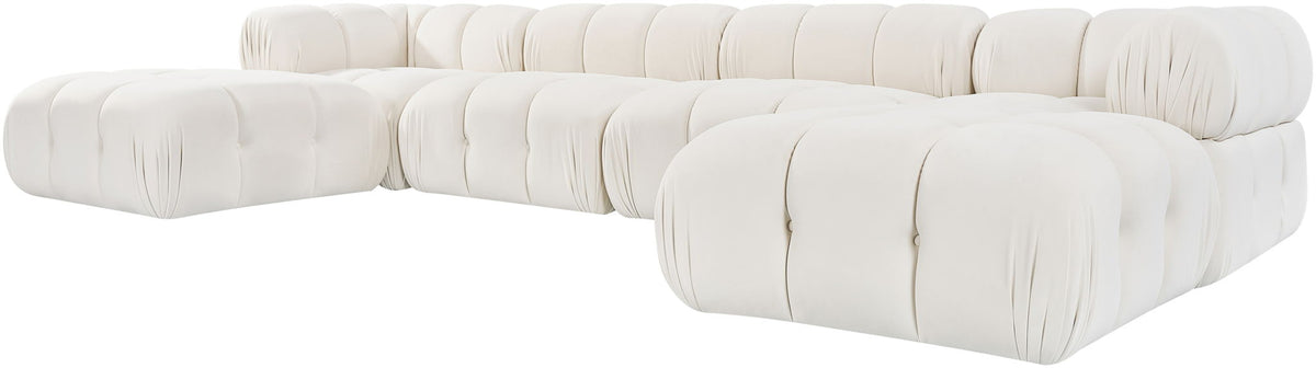Orin - Velvet 6 Piece Modular Double Chaise Sectional