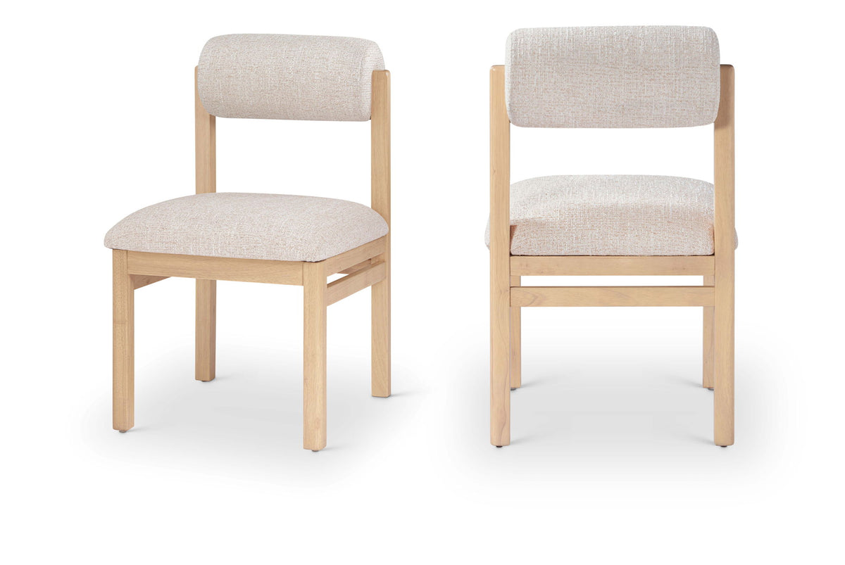 Roundhill - Fabric Dining Chair (Set of 2) - Natural Frame