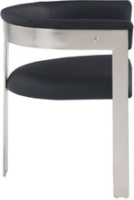 Romeo - Faux Leather Dining Chair With Silver Base (Set of 2)
