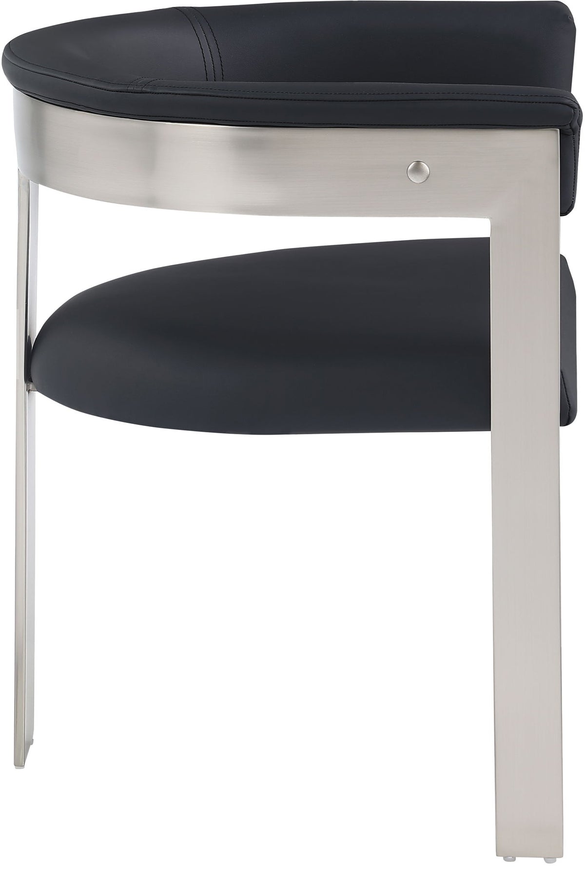 Romeo - Faux Leather Dining Chair With Silver Base (Set of 2)