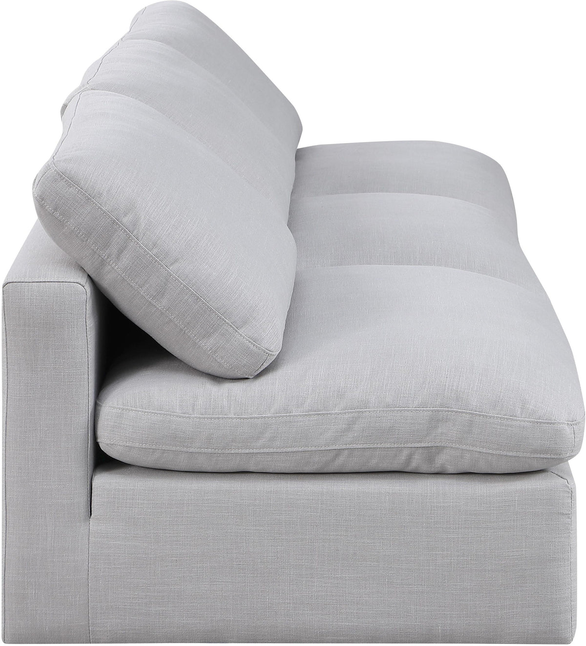 Indulge - Linen 3 Seat Modular Armless Sofa