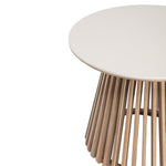 Karmic - 36" Round Outdoor Dining Table - Wire-Brushed Eucalyptus