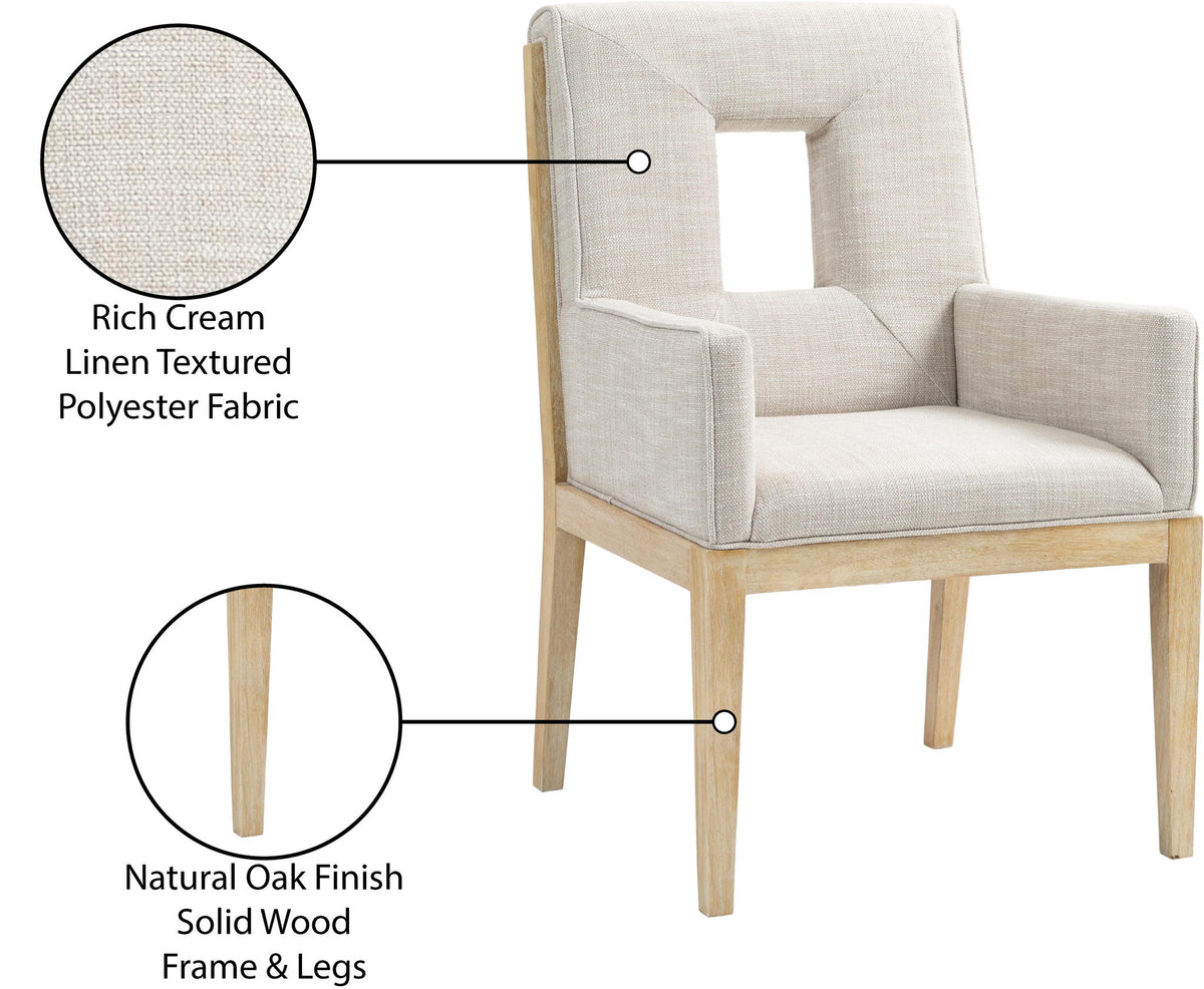 Gwendolyn - Dining Arm Chair With Natural Frame