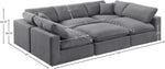 Comfy - 6 Piece Velvet Sectional