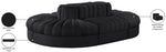 Rummi - Oval Velvet Performance Fabric Upholstered 6 Piece Modular Sectional
