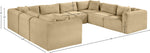 Shaggy - 8 Piece Modular U-Shaped Sectional